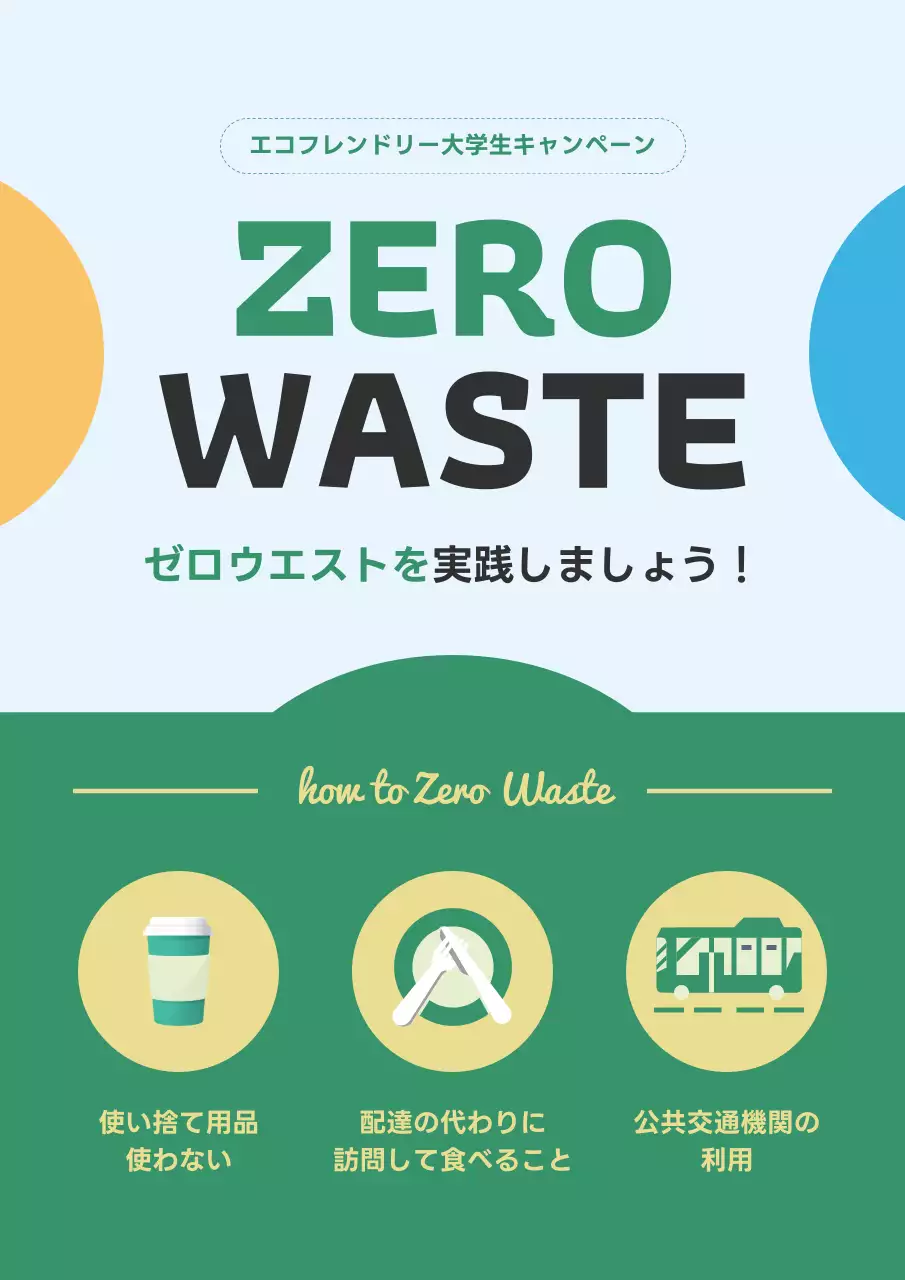 緑 シンプル キャンペーン ポスター