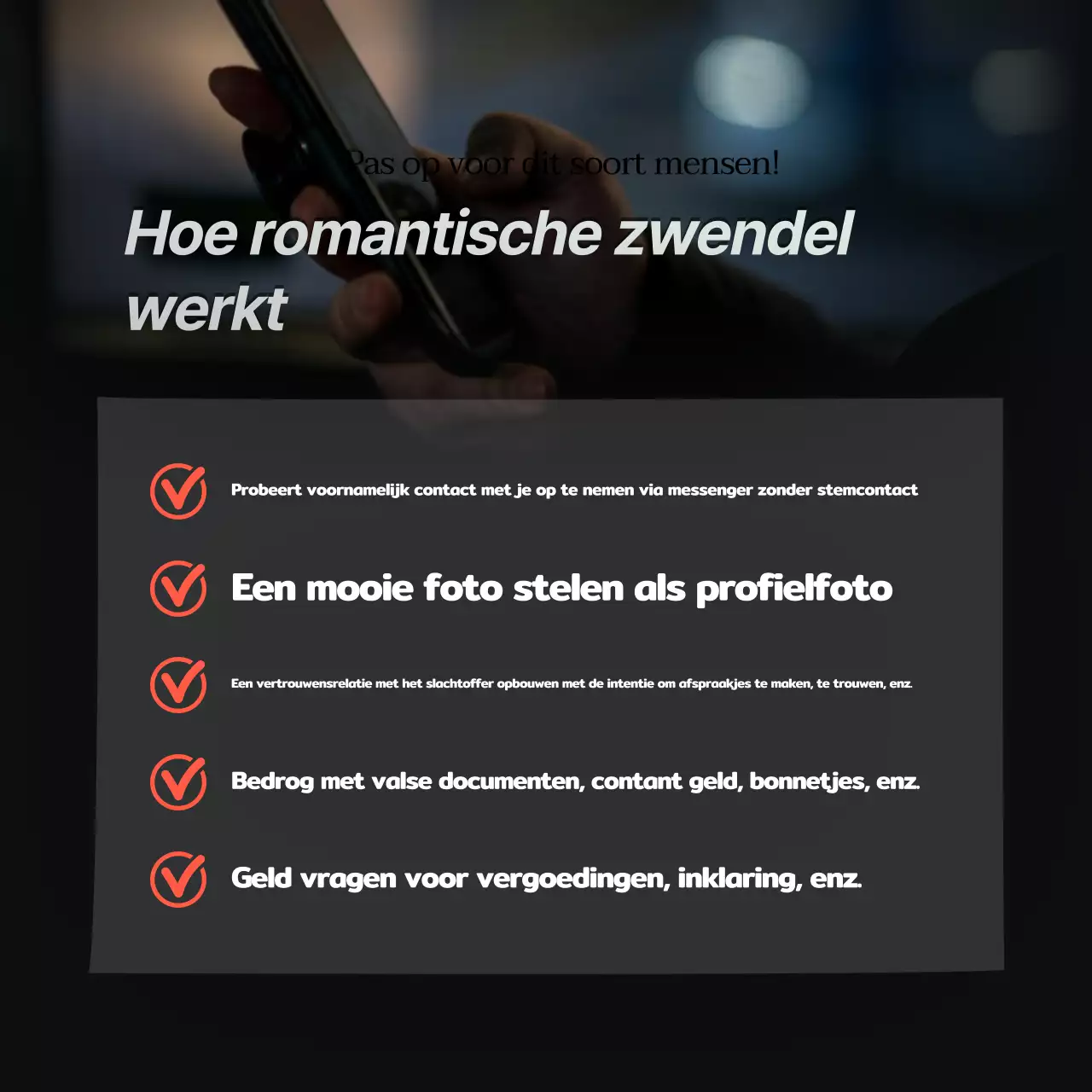 Hoe om te gaan met de nieuwe misdaad van zwendel met duistere romantische thema's