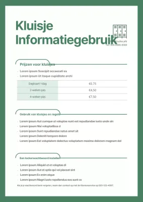 Het groene en strakke ontwerp van het studiecafé