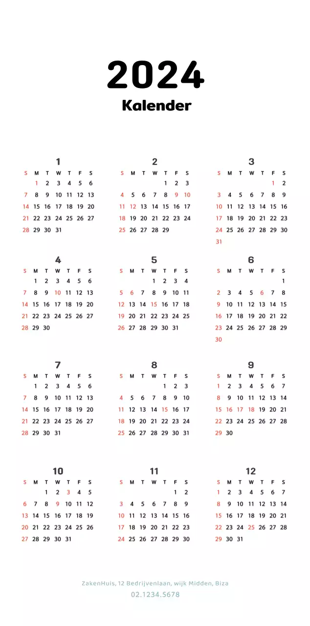 Een warme, geïllustreerde nieuwjaarskalender