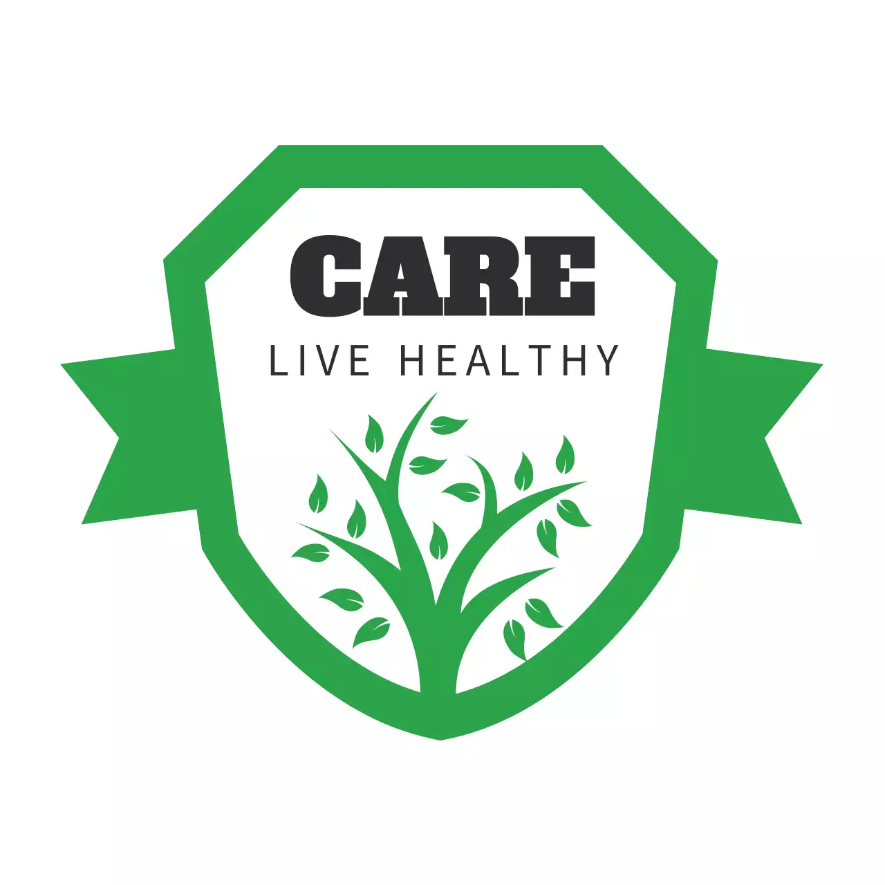 緑 シンプル 健康 ロゴ