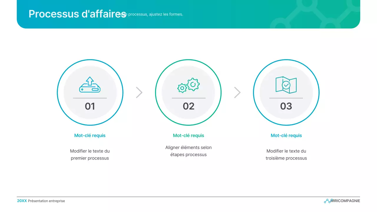 Présentation d'entreprise simple en dégradé de bleu clair et de vert