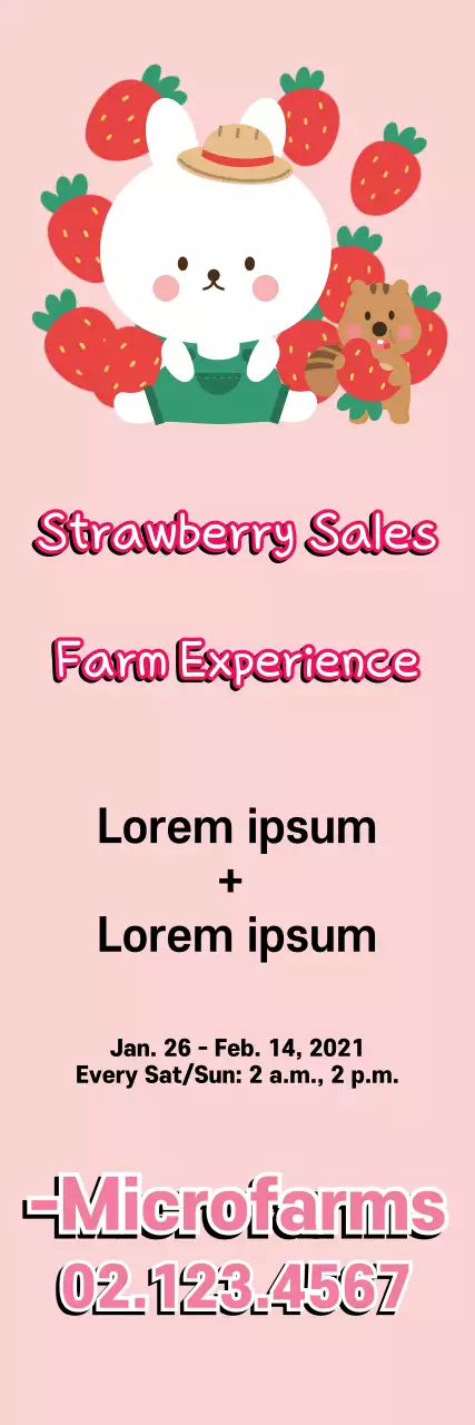 Pink Strawberry Farm Experience