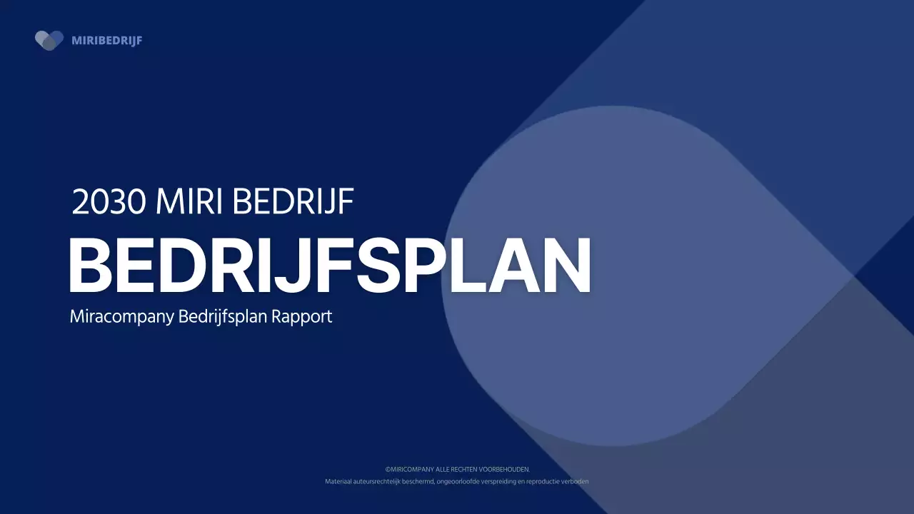 Marineblauw eenvoudig zakelijk bedrijfsplan rapport