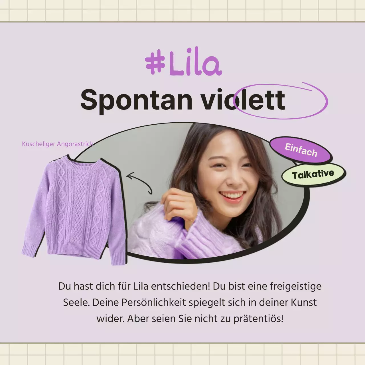 Der psychologische Test von orangefarbenen und beigen T-Shirts