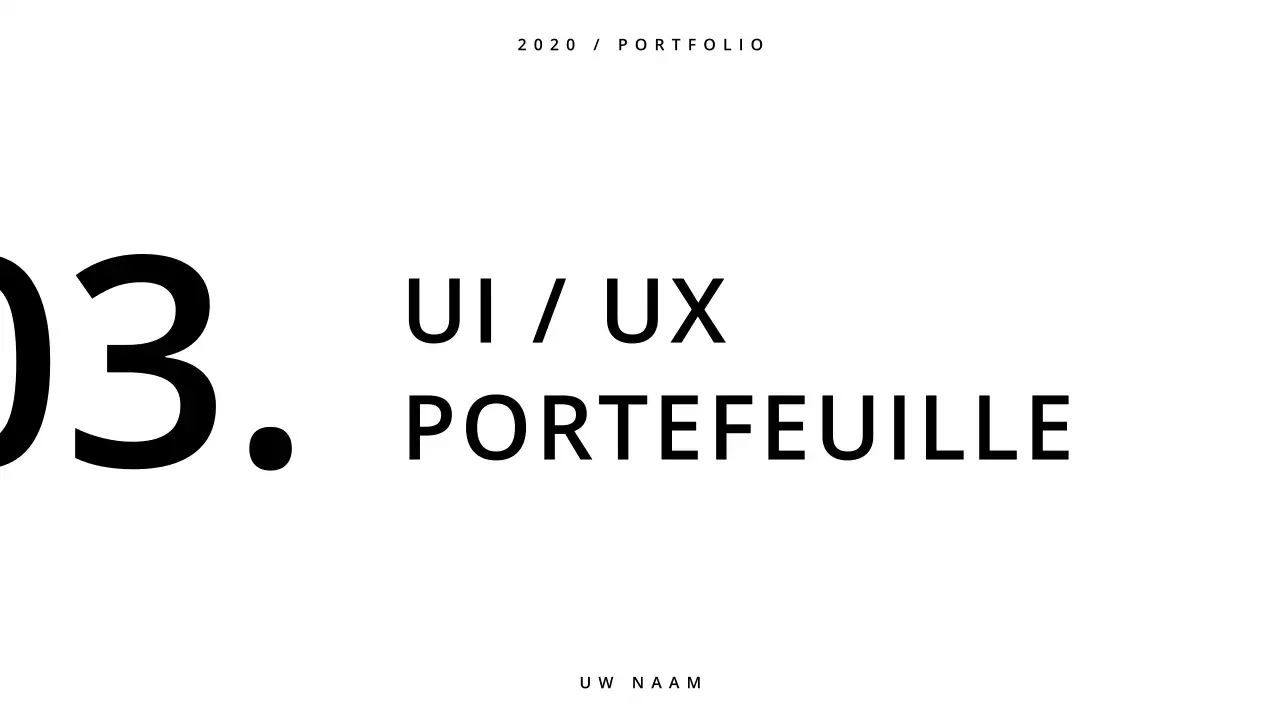 Een eenvoudige portfolio in wit en zwart