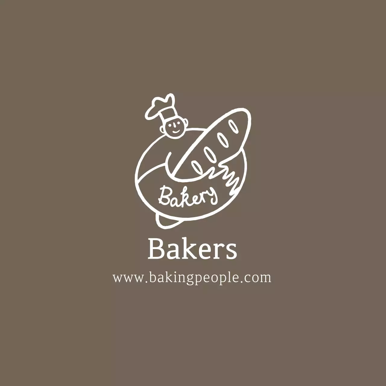 Label roti roti logo ilustrasi coklat