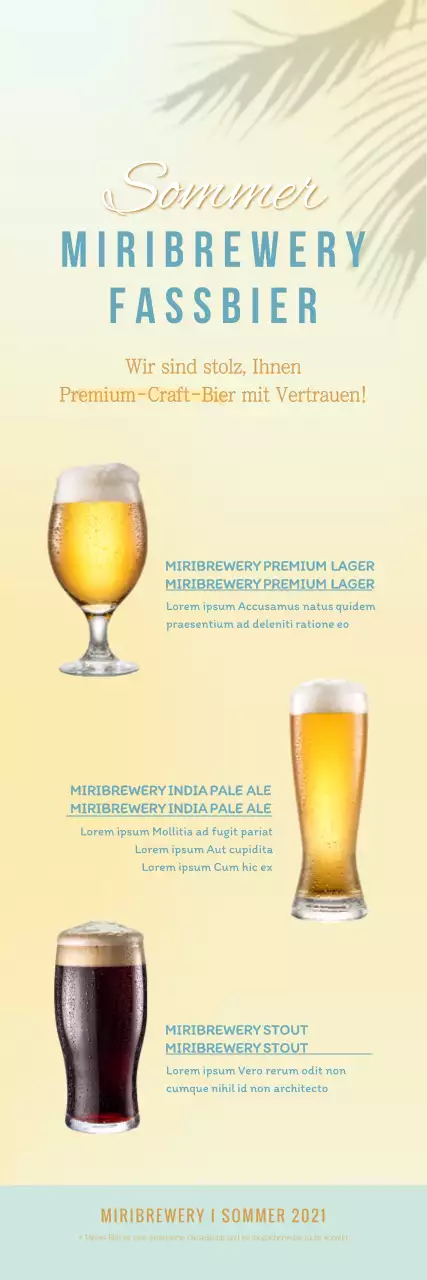 Einfaches Banner für Craft Beer