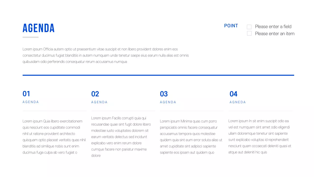 Blue Modern Agenda Planner Infographic