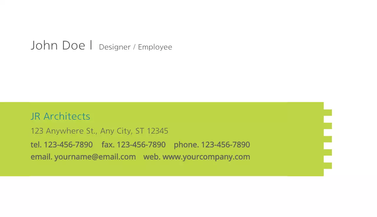 Green Modern Business Card