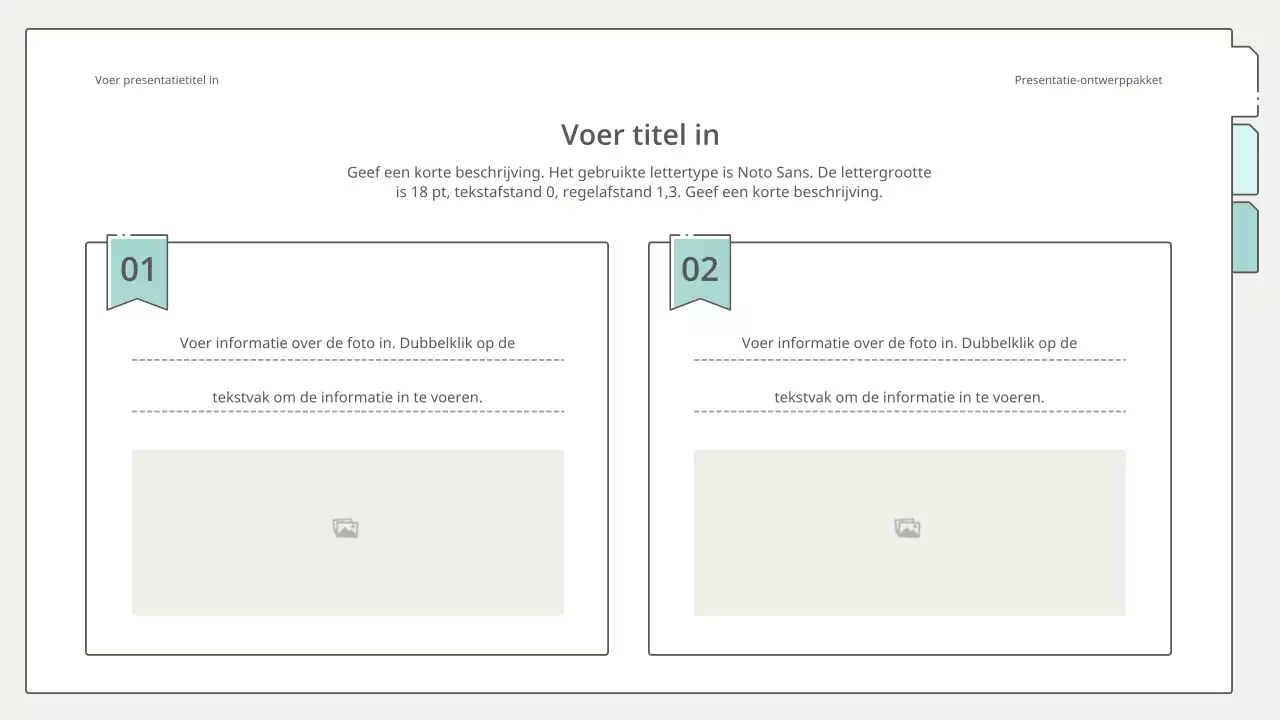 Strakke en eenvoudige presentatieset in geel