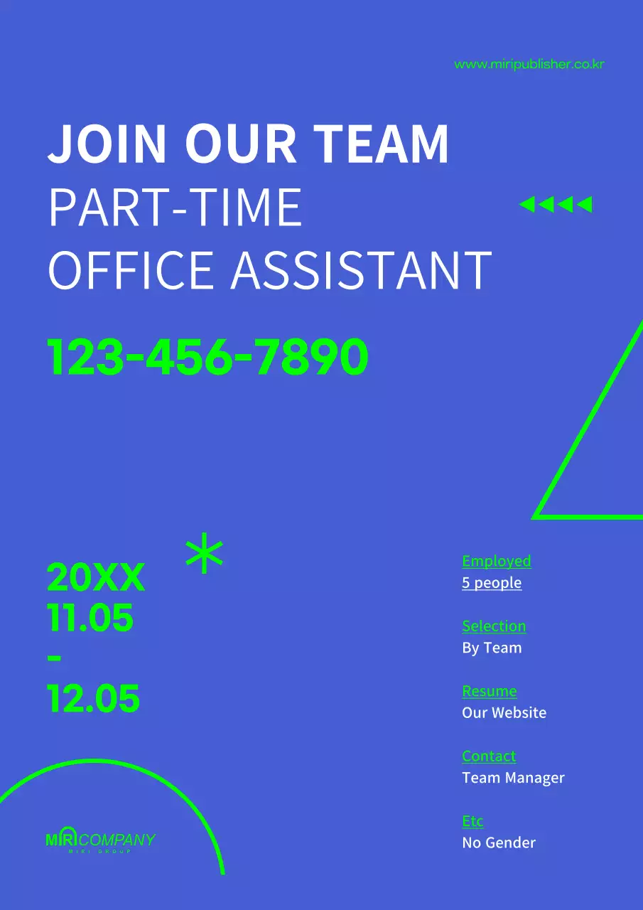 Blue Modern Job Posting Poster
