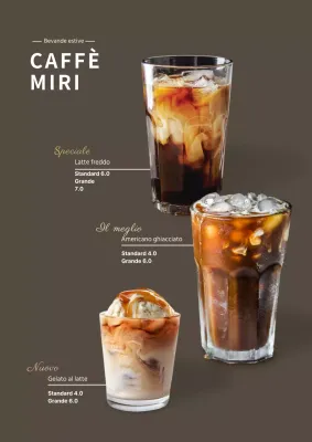 Semplice striscione per bevande estive in marrone per un bar