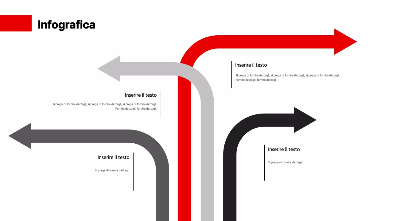 Un semplice grafico in rosso e nero
