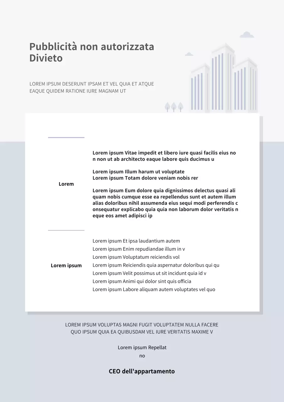 Nessuna pubblicità nell'appartamento azzurro