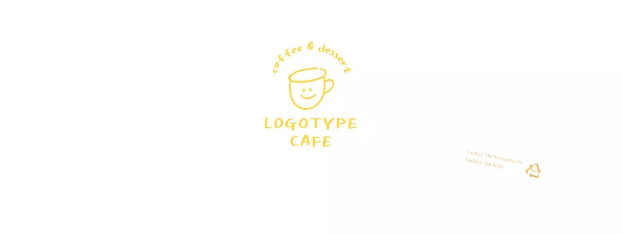 White yellow hand-drawn illustration