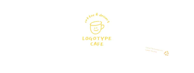 White yellow hand-drawn illustration