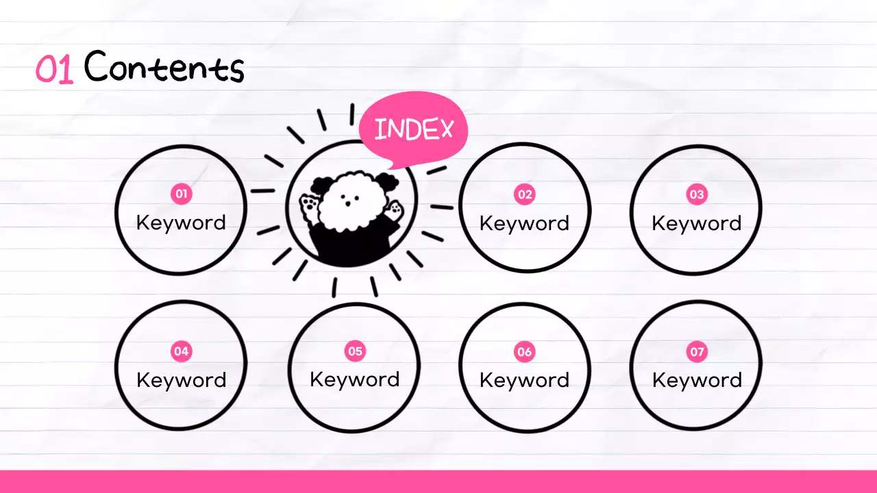 핑크 애니메이션 컨셉 가이드 프레젠테이션
