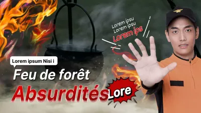 Thème de la prévention des incendies de forêt avec concept photoréaliste orange