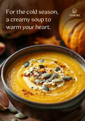 Orange Rustic Soup Promotion Poster