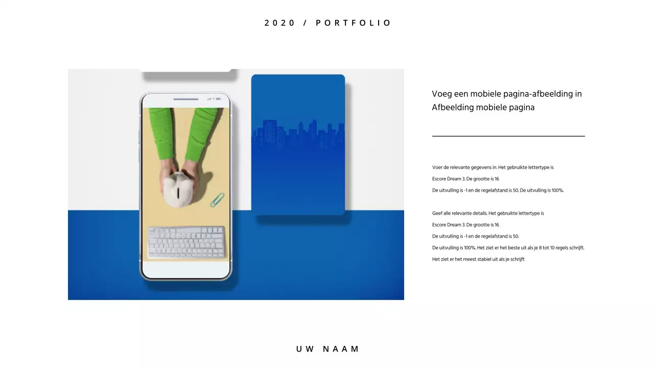 Een eenvoudige portfolio in wit en zwart