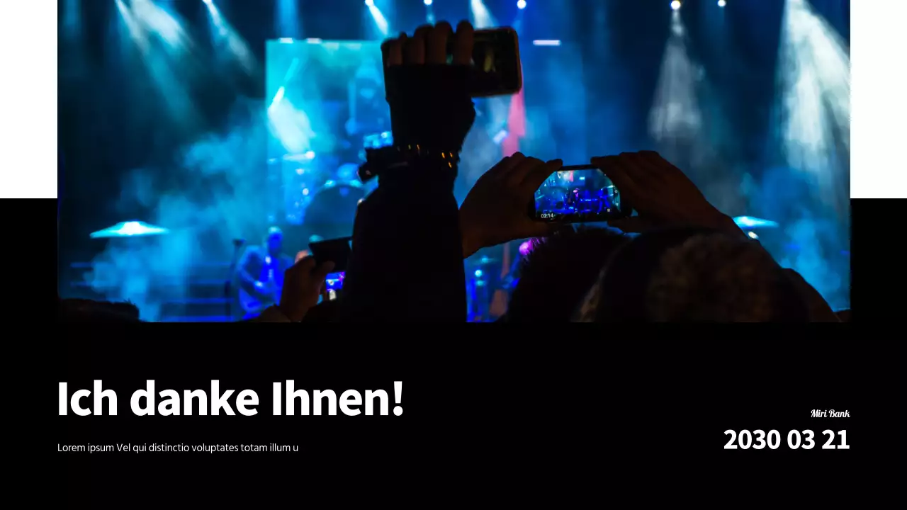 Eine einfache schwarz-weiße Festival-Setlist