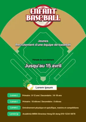 Le recrutement du baseball en vert