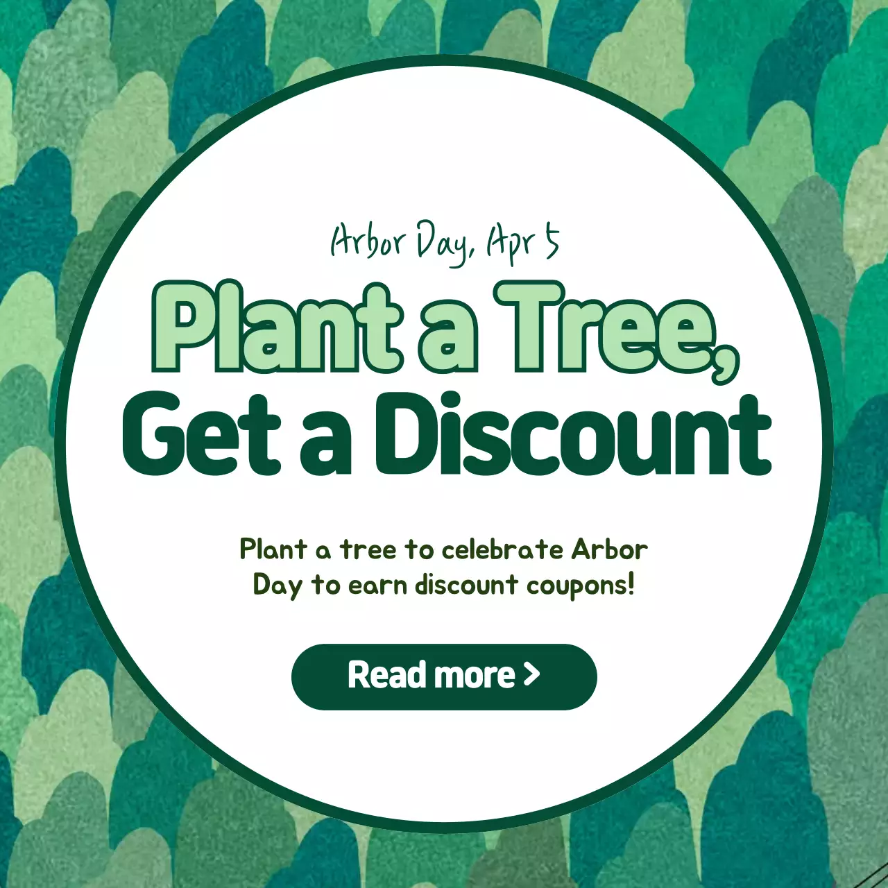 Green Nature Arbor Day Promotion Social Media Post