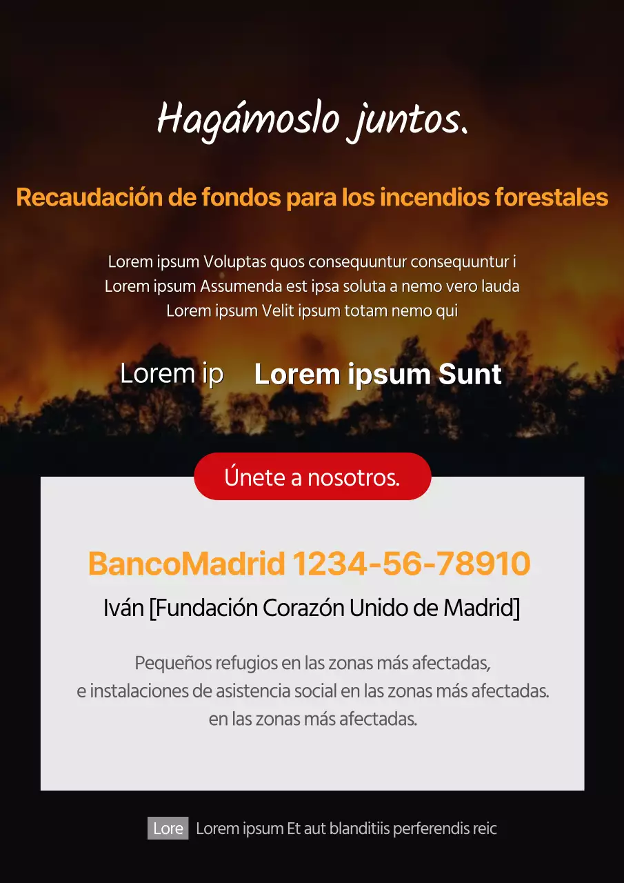 Cartel de recaudación de fondos