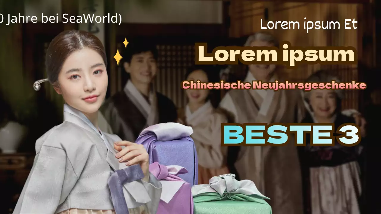 Thema Neujahrsgeschenk mit Textbetonung