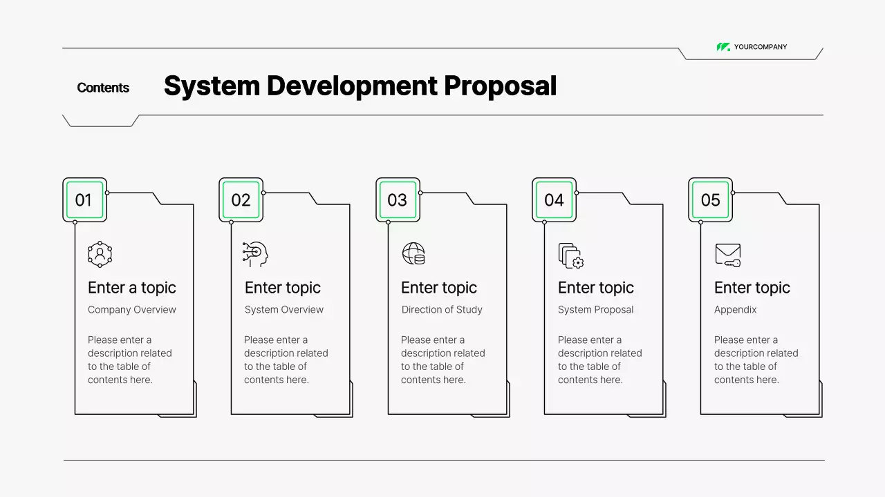 White Modern System Proposal Document Presentation