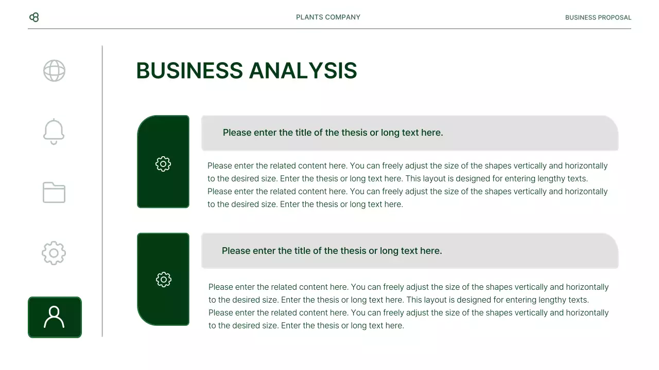 Business business proposal in white and green natural leaf concept