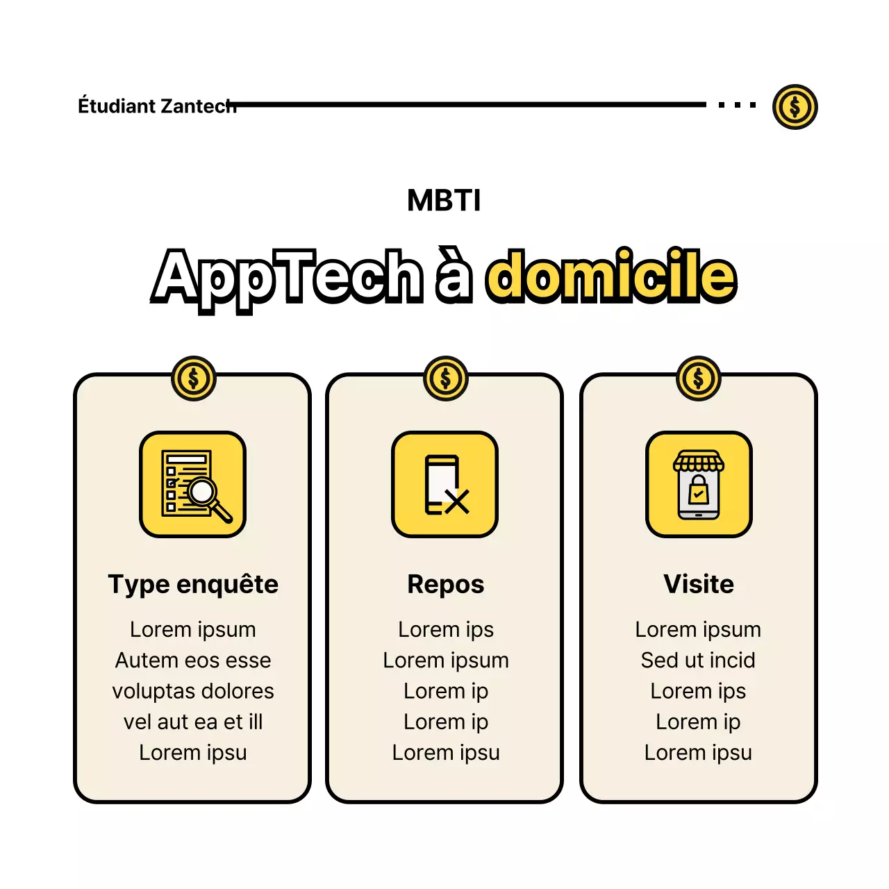 T-shirts d'étudiants avec de jolies illustrations jaunes