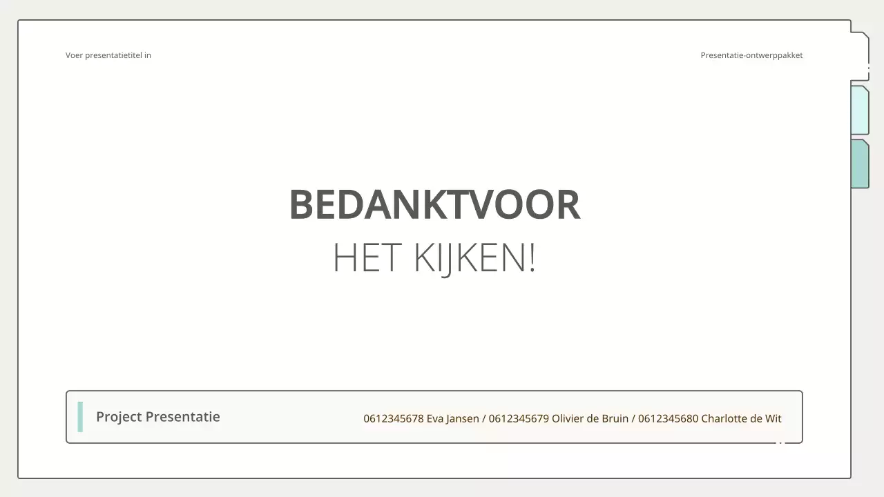 Strakke en eenvoudige presentatieset in geel