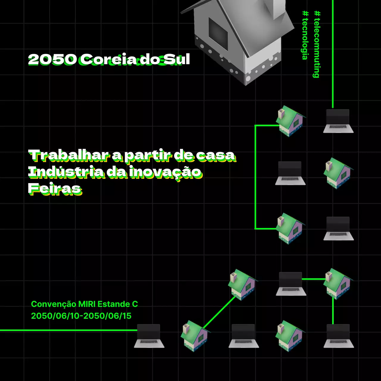 Feira da Indústria de Inovação "Black and Green Work-From-Home