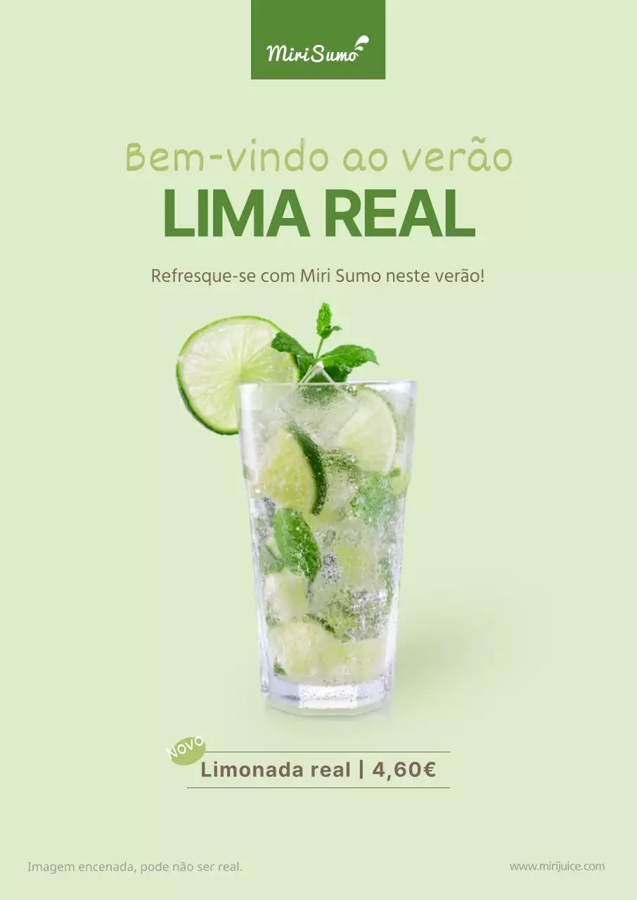 Cartaz verde Summer Limeade