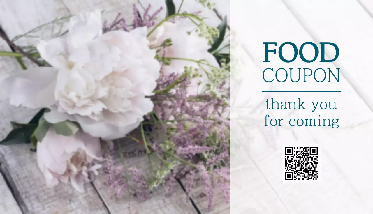 白 シンプル クーポン チケット 名刺