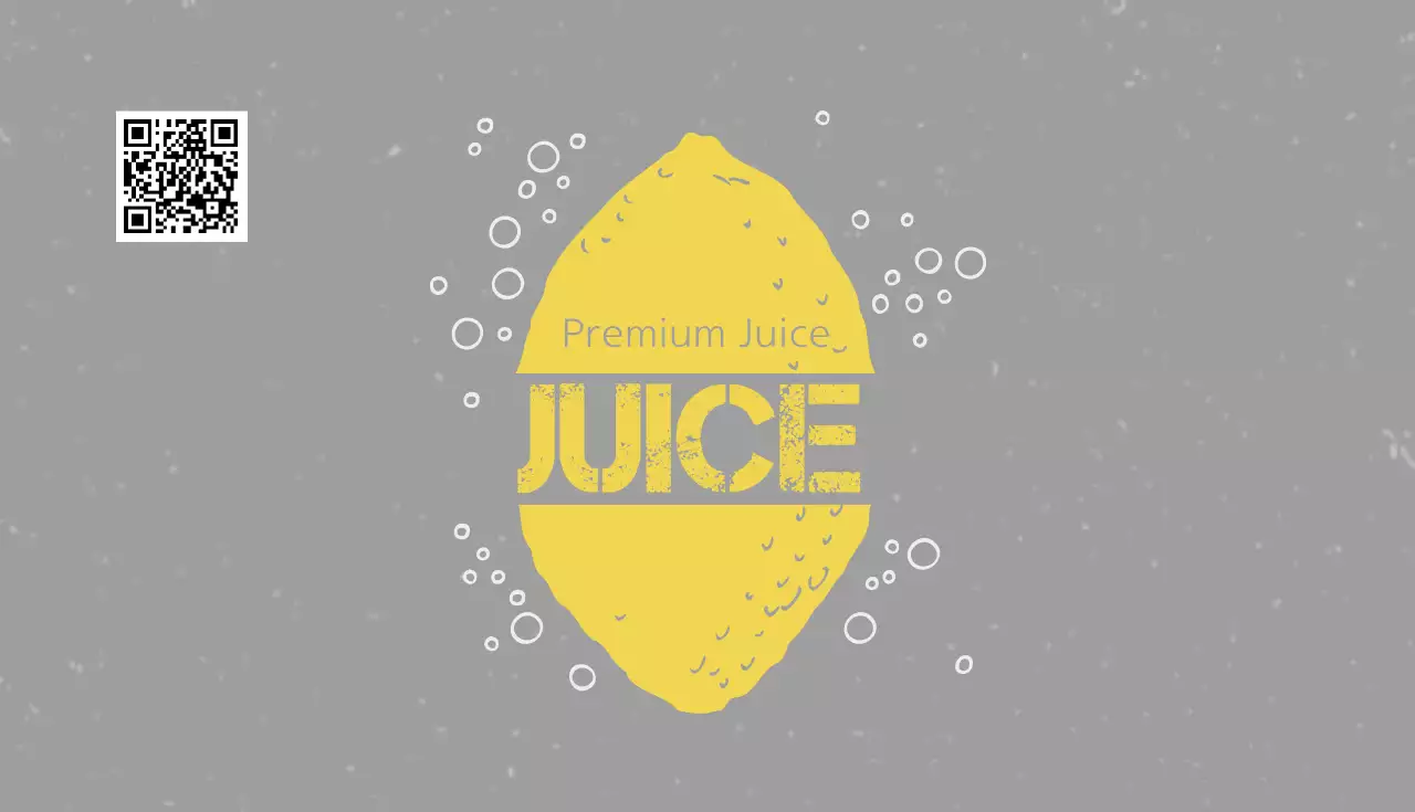 黄色 シンプル ジュース 営業時間 名刺