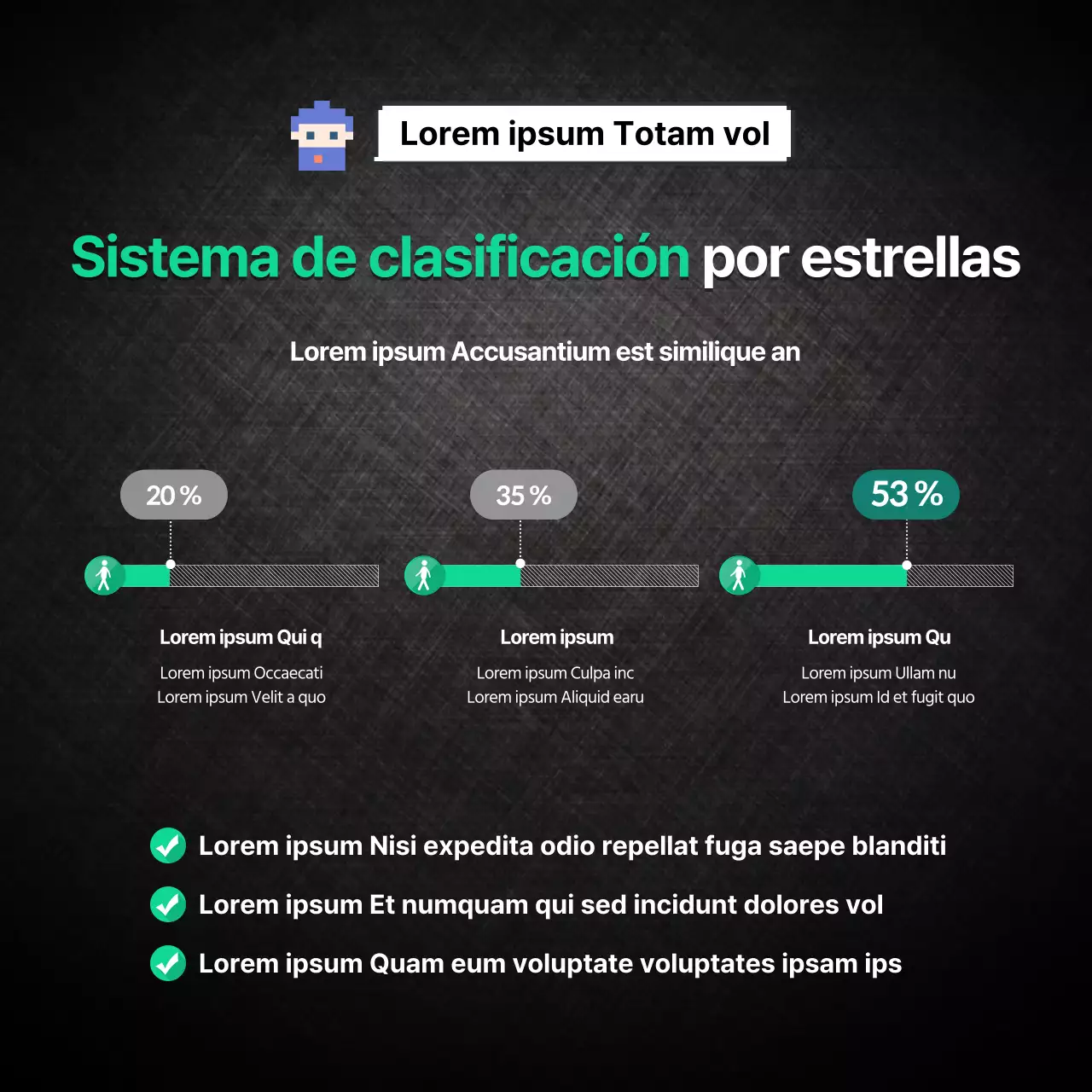 Tarjeta estrellada turquesa y negranoticias