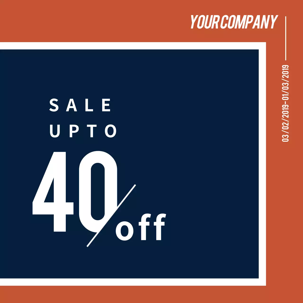 Orange Modern Sale Promotion Instagram Post