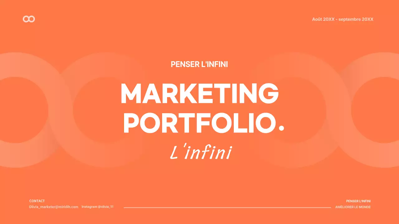 Un portefeuille au concept épuré en blanc et orange