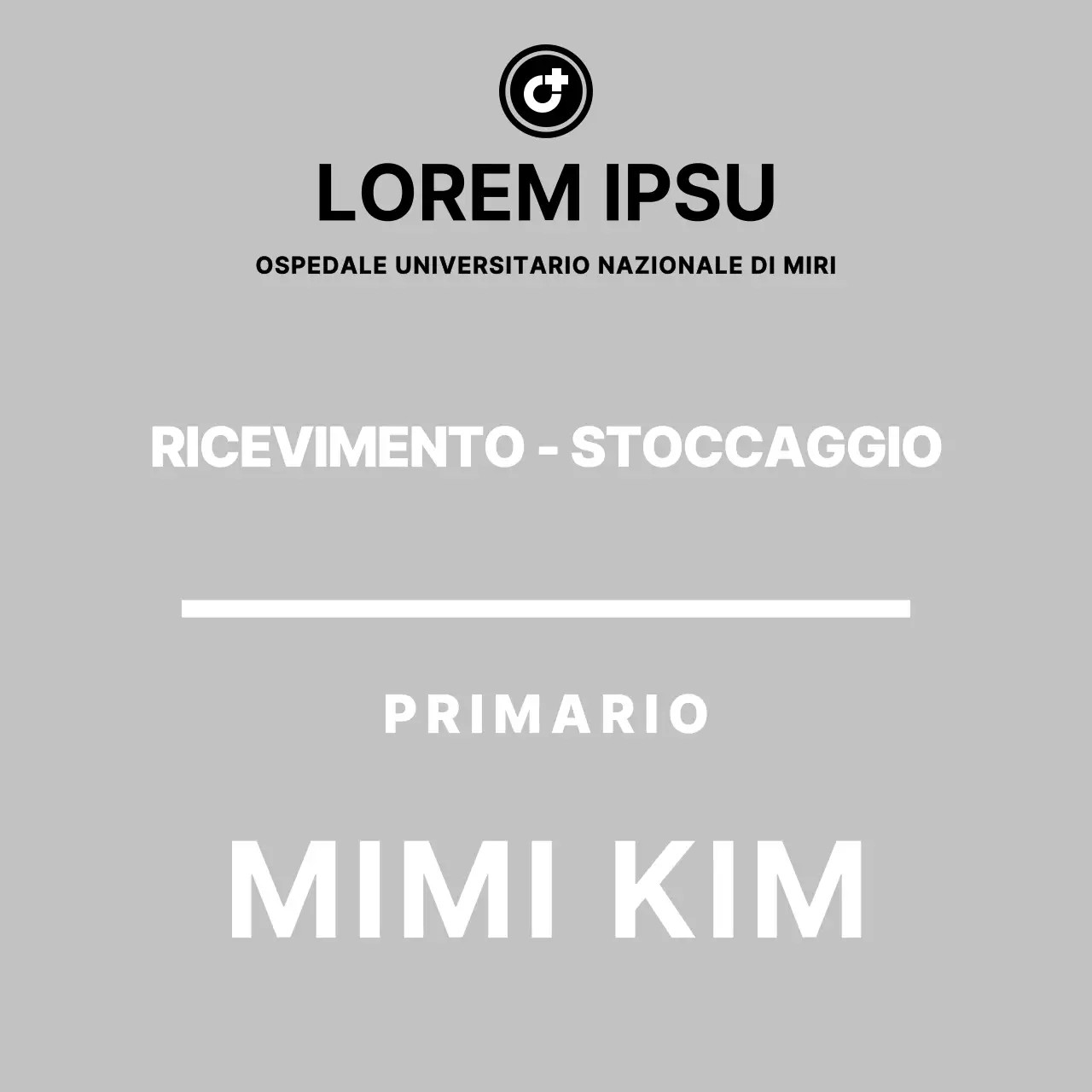 Supporto in acrilico per ospedale con semplici istruzioni per la conservazione in grigio