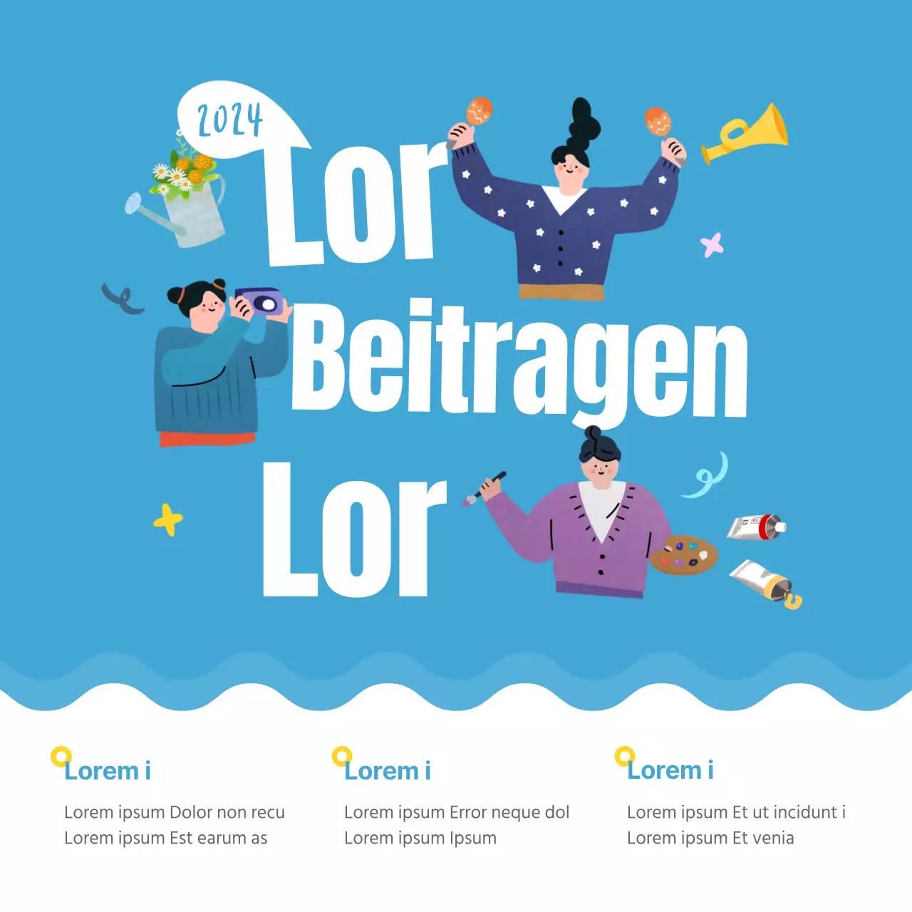 Himmelblaues Giving Market Thema