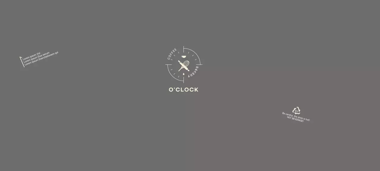 Gray clean icon bakery cafe