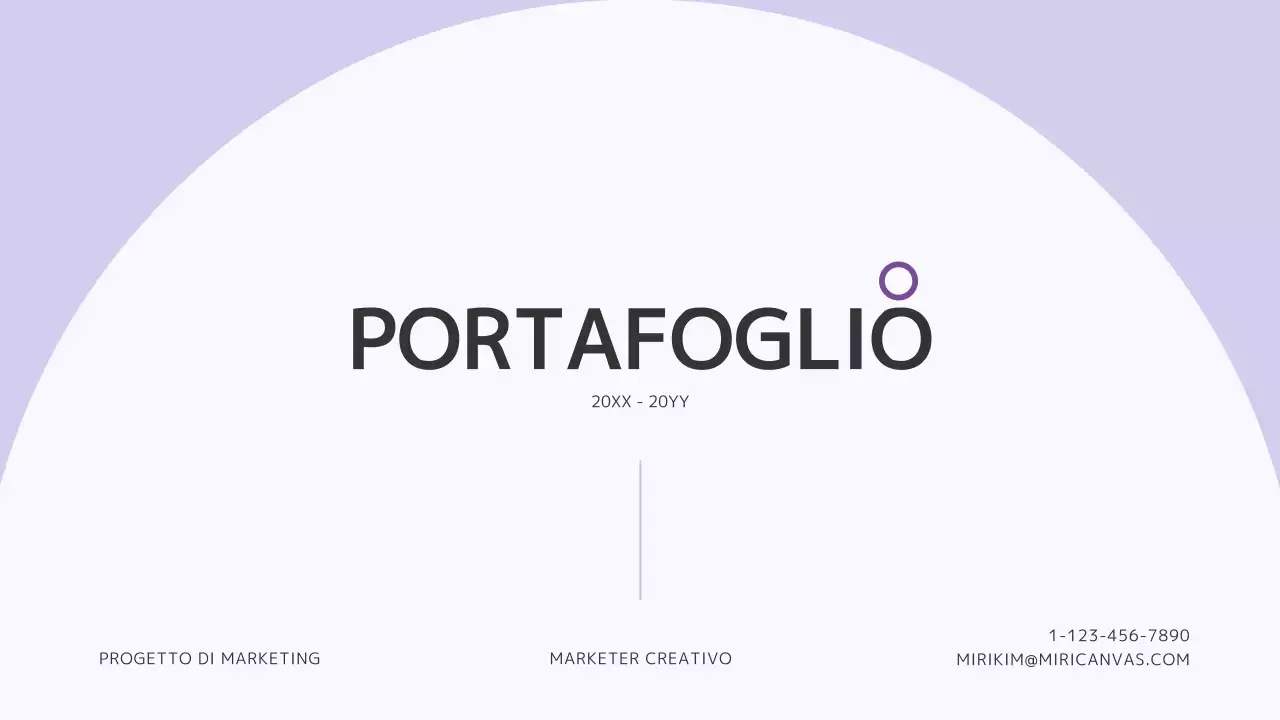 Un portafoglio di marketing pulito