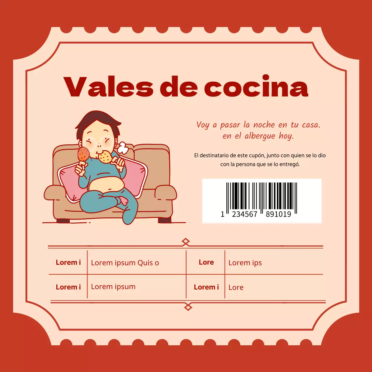 Cupones de humor en rojo