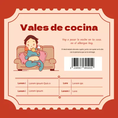 Cupones de humor en rojo