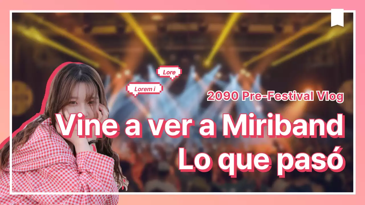 Un precioso vlog de recapitulación de festivales con degradados de rosa y blanco