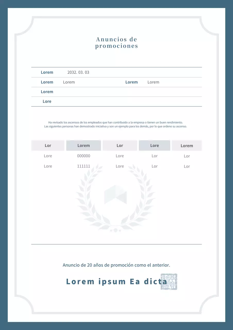 Un anuncio de promoción limpio con un diseño de lista azul