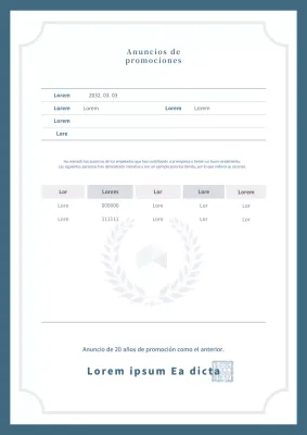 Un anuncio de promoción limpio con un diseño de lista azul
